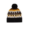 Boy's Girl's Knitted Jacquard Faux Fur Pompom Hat